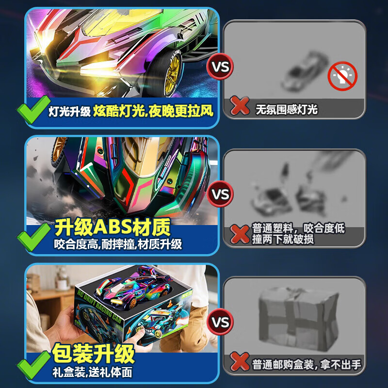 LIVING STONES rc remote control car four-wheel drive driftable remote control car spray racing 8-12 years old children's toy boy birthday gift