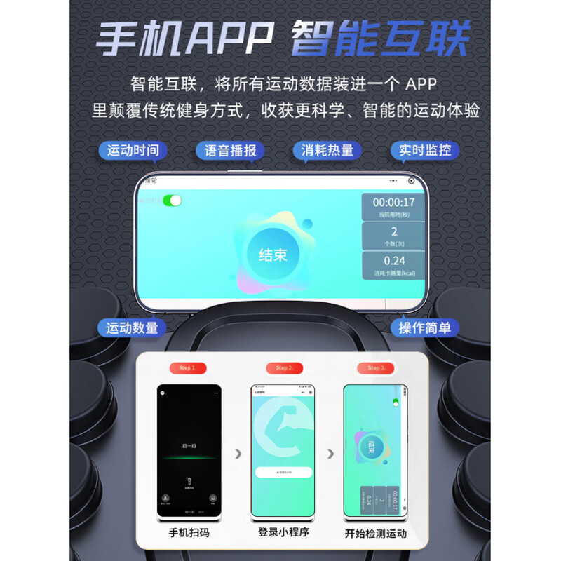 He Jiagong's new four-wheel abdominal fitness wheel, automatic rebound, abdominal muscle training tool for men and women, household abdominal curling and slimming exercise equipment, four wheels, 8 elbow supports - black, stable and non-rolling, strong rebound, intelligent timing