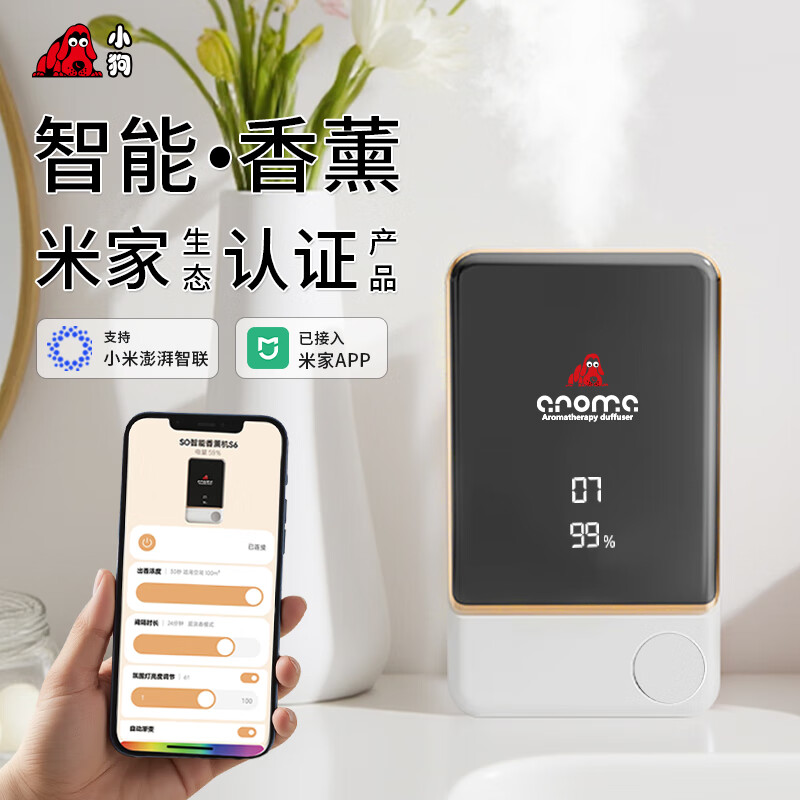 Puppy USB Aromatherapy Machine Connected to Mijia APP Smart Aromatherapy Machine Automatic Fragrance Machine Bathroom Toilet Deodorizing Artifact Fragrance Machine Home Fragrance Machine Hotel Fragrance Diffuser