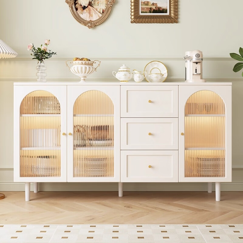 Memory Travel Medieval style sideboard against the wall integrated storage cabinet French rattan tea cabinet home storage cabinet bucket cabinet