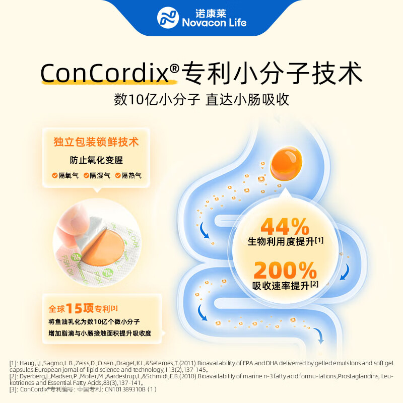 NOVACON LIFE children's DHA pudding fish oil triple DHA brain supplement without fishy smell 90 capsules rice cake mother recommended