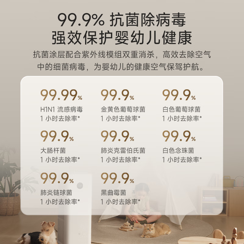 Mijia new product in October Xiaomi air purifier 6 dual-core formaldehyde removal household formaldehyde removal sterilization deodorization allergen certification JD.com self-operated