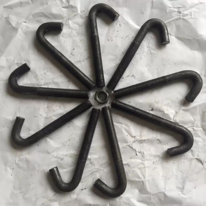 Full set of pick-up cat footings manganese steel M12M14 model mine screen vibrating screen hook screw carriage vibrating screen hook M16*140 (100 sets include one nut)