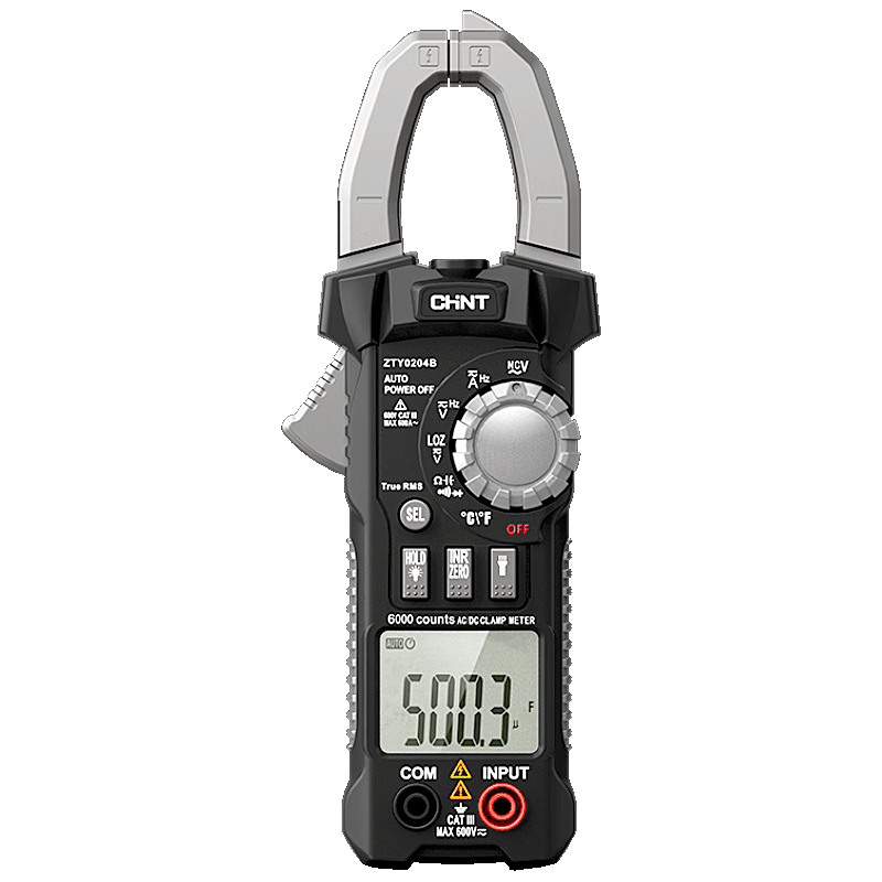 Chint (CHNT) clamp multimeter digital high-precision large screen multi-function DC clamp meter intelligent fully automatic ammeter W04B