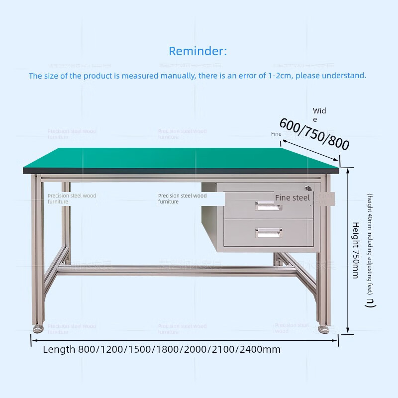 Aluminum profile workbench signage alloy workshop factory production line table inspection packaging table light flat table 120*75*80