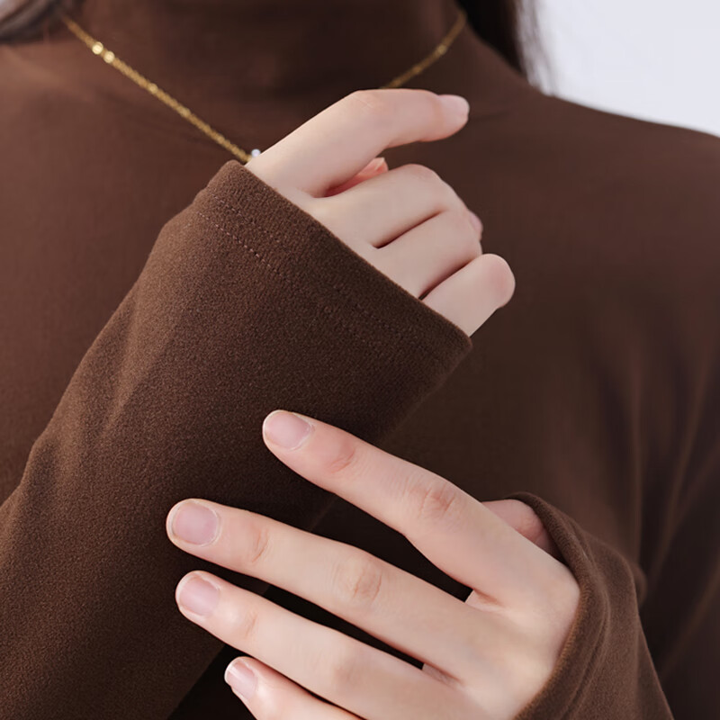 LangSha (LangSha) German velvet thickened women's bottoming shirt autumn and winter tops thickened bottoming shirt black XL 130kg-150kg