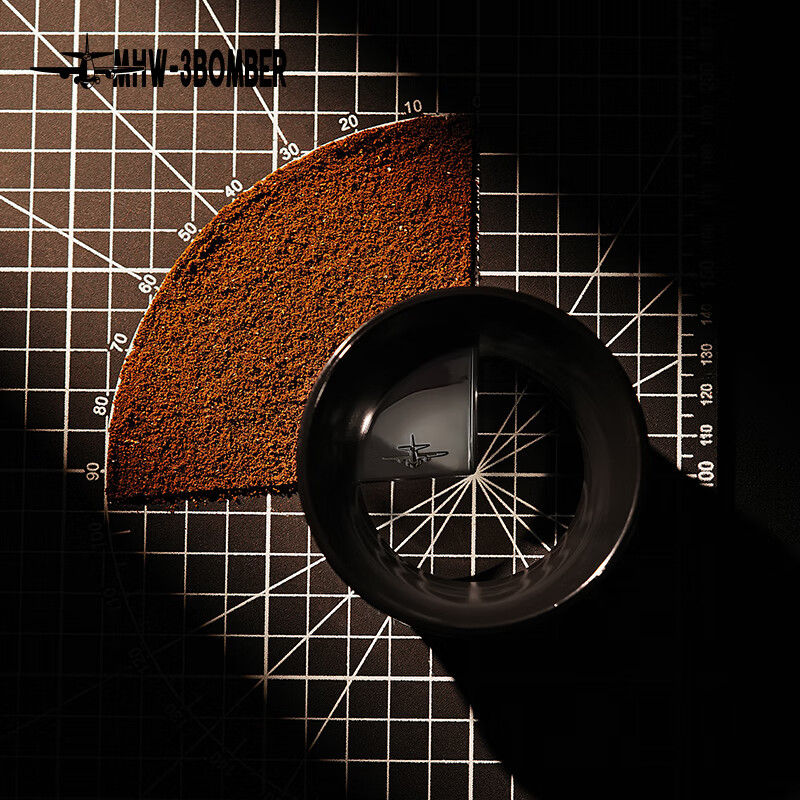 MHW-3BOMBER Bomber Moka Pot Powder Distributor Special Coffee Powder Receiver Single and Double Valve Universal Anti-Flying Powder Accessories Black