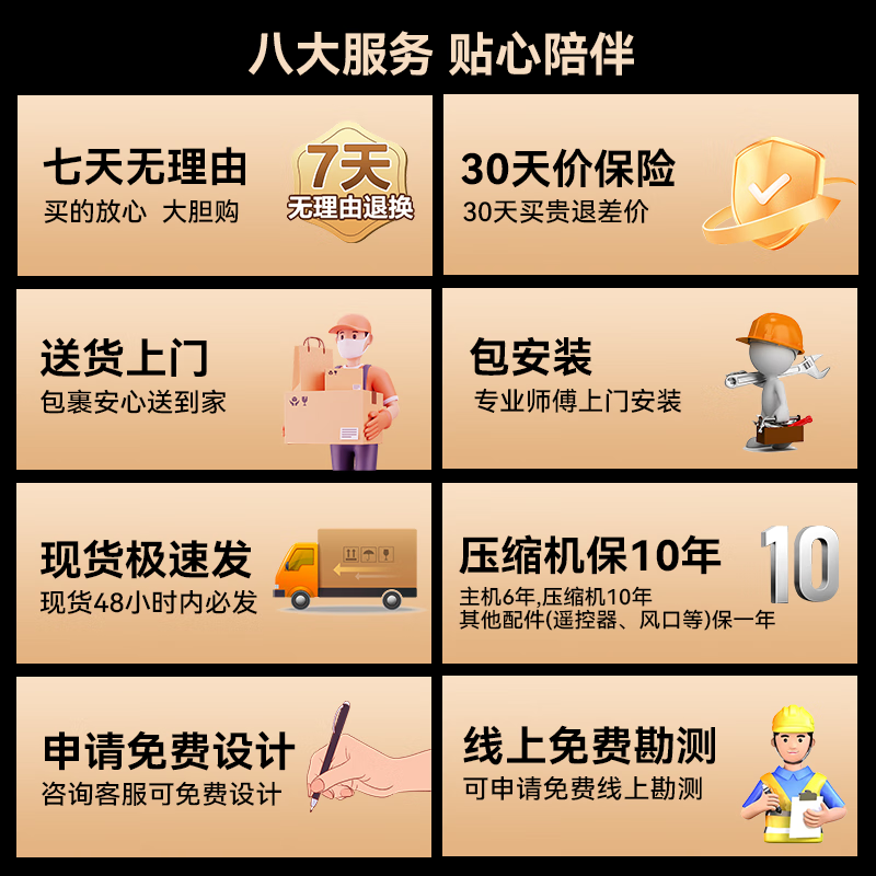 Booshen COOL love Mini kitchen old and new special kitchen air conditioner all-in-one outdoor unit is not afraid of oil, household hidden embedded hidden refrigerator, special model for plaster roof, need to drill 2 holes, 2100W cooling capacity, suitable for 5