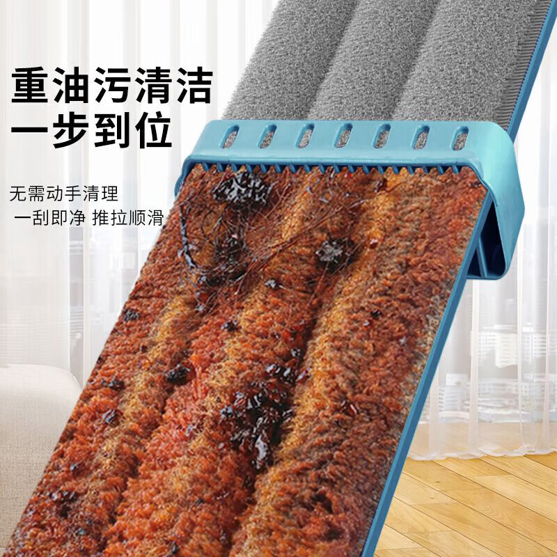 2026 new hand-washable flat mop for household use, one mop for lazy people, clean dry and wet cloth artifact, large mop, 1 set of 35cm flat mop