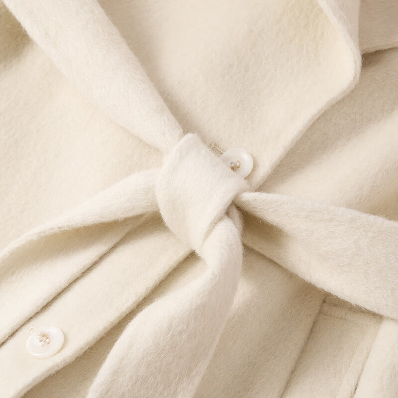 Xiangying Liu Xiening's same style double-sided woolen coat for women 2025 winter new mid-length white woolen coat Lubai M 160/84A/95-110 catties