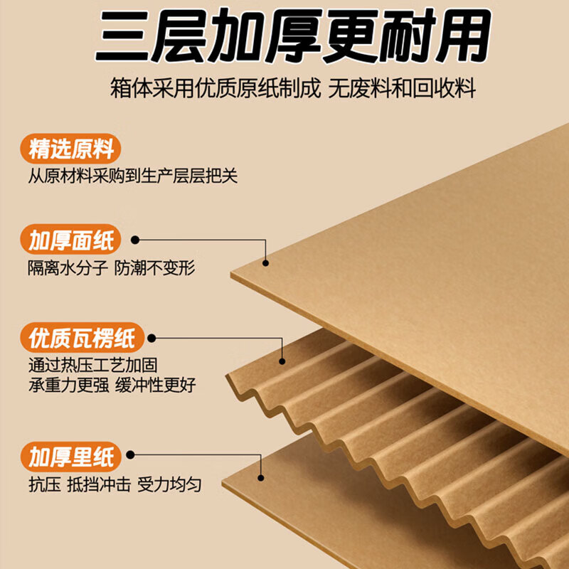 Mingya small cardboard box with lid 33*25*26cm moving carton 1 pack gift box gift box packaging cardboard box with lid kraft paper box birthday gift box 5412