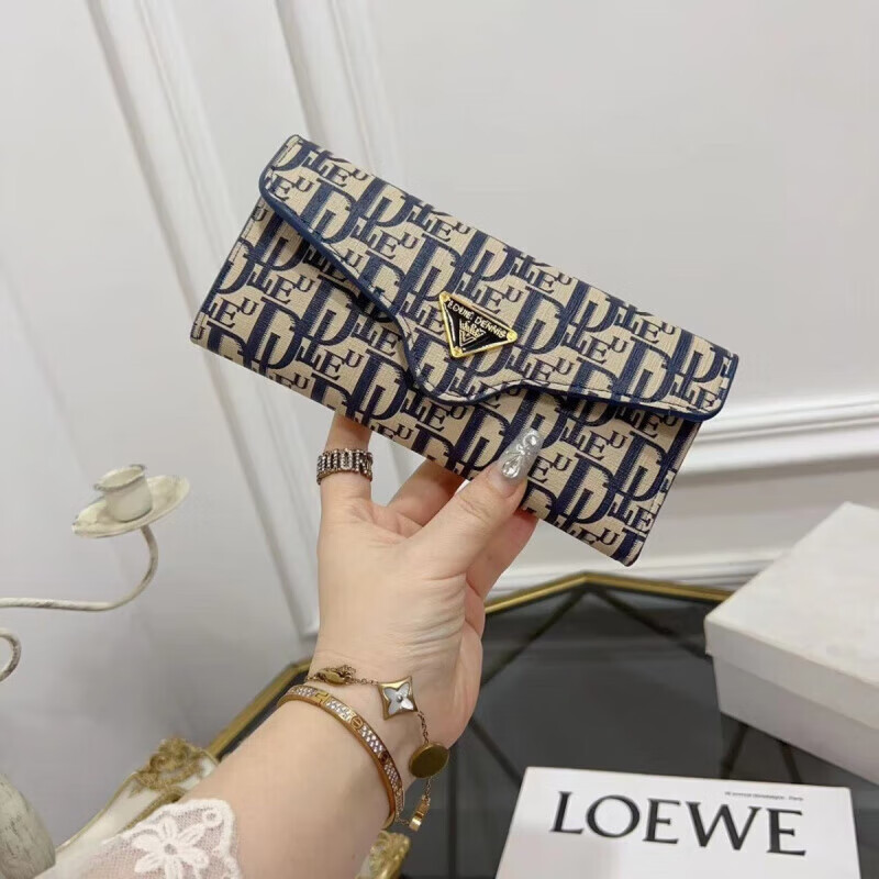 Kangaroo fashion letter print long women's folding wallet large capacity multi-card slot wallet women's folding wallet
