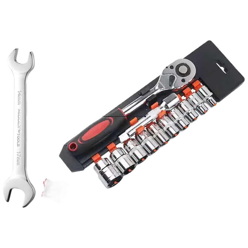 Yanran Multifunctional Ratchet Socket Wrench Set Quick Auto Repair Tool Repair 14-piece Set Xiaofei