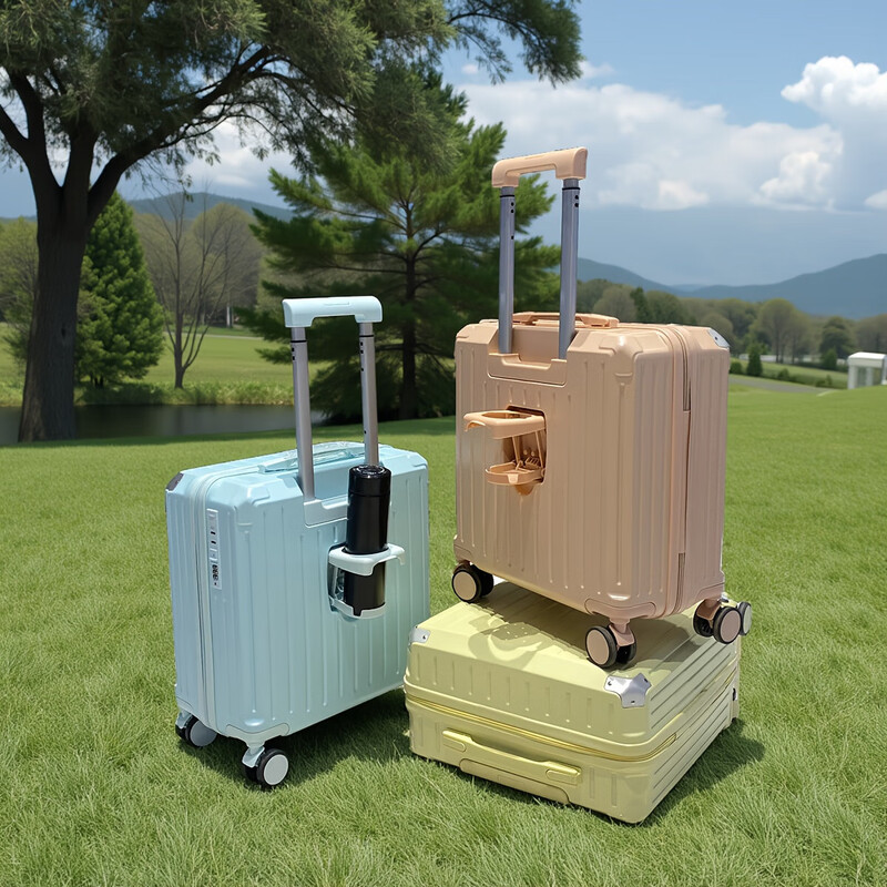 New boarding luggage, lightweight password box, small 20-inch mini travel suitcase, men's and women's boarding trolley case, classic black 20 inches