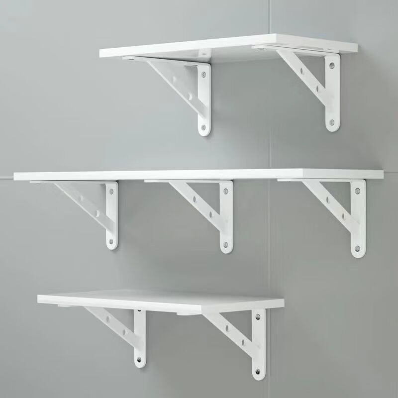 Yusenyi solid wood multi-layer storage rack wall-mounted wall-mounted storage room large capacity commercial wall rack living room balcony bookshelf white 120-20 cm board comes with three brackets