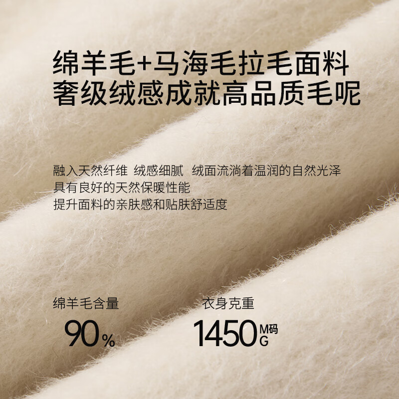 Xiangying Liu Xiening's same style double-sided woolen coat for women 2025 winter new mid-length white woolen coat Lubai M 160/84A/95-110 catties