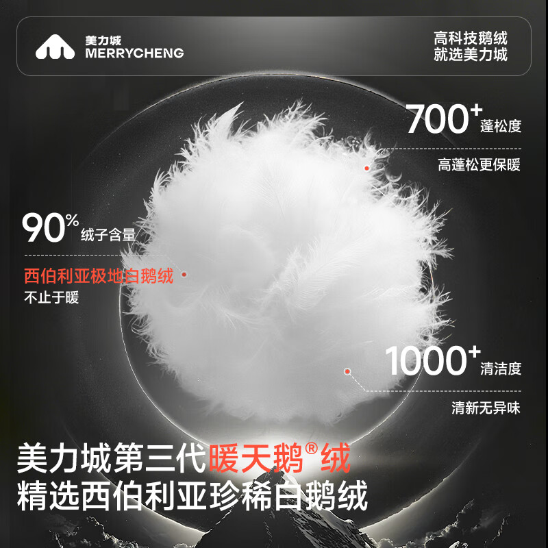 Meili City Luzhuo Same Style Down Jacket Men's Thickened Warm Versatile Goose Down Top Jacket 009 Obsidian Black XL