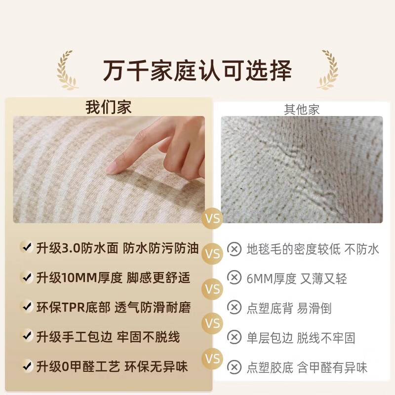 Carpet living room 2025 new light luxury high-end sofa floor mat no-wash and wipeable home waterproof bedroom thick QYBR-24220 240cm*340cm