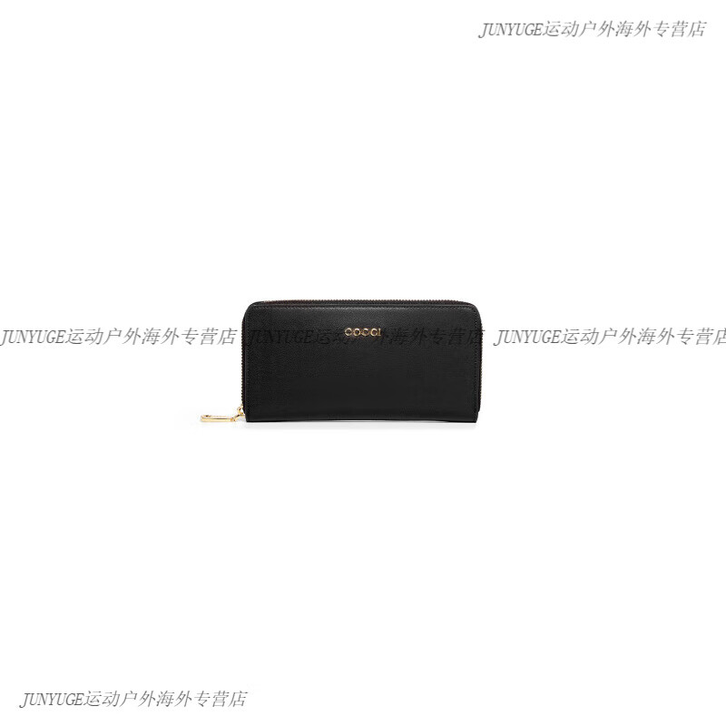 COOGI/women's bag light luxury brand genuine leather clutch bag high-end wallet authentic black