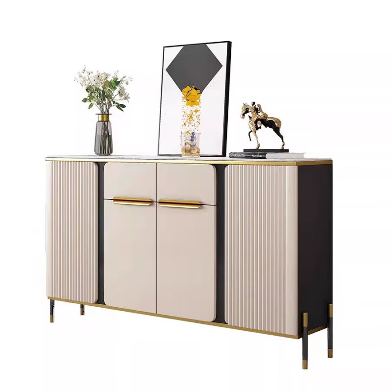 Memory Travel Light luxury slate countertop sideboard wine cabinet multi-functional living room storage tea home kitchen wall cupboard