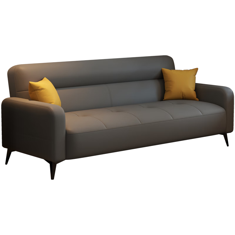 Muchi sofa living room 2025 new modern simple folding sofa bed all-in-one dual-purpose rental house sofa small apartment dark gray scratch-resistant and wear-resistant cat scratch leather three-seater 1.7m *0.95m +2 pillows