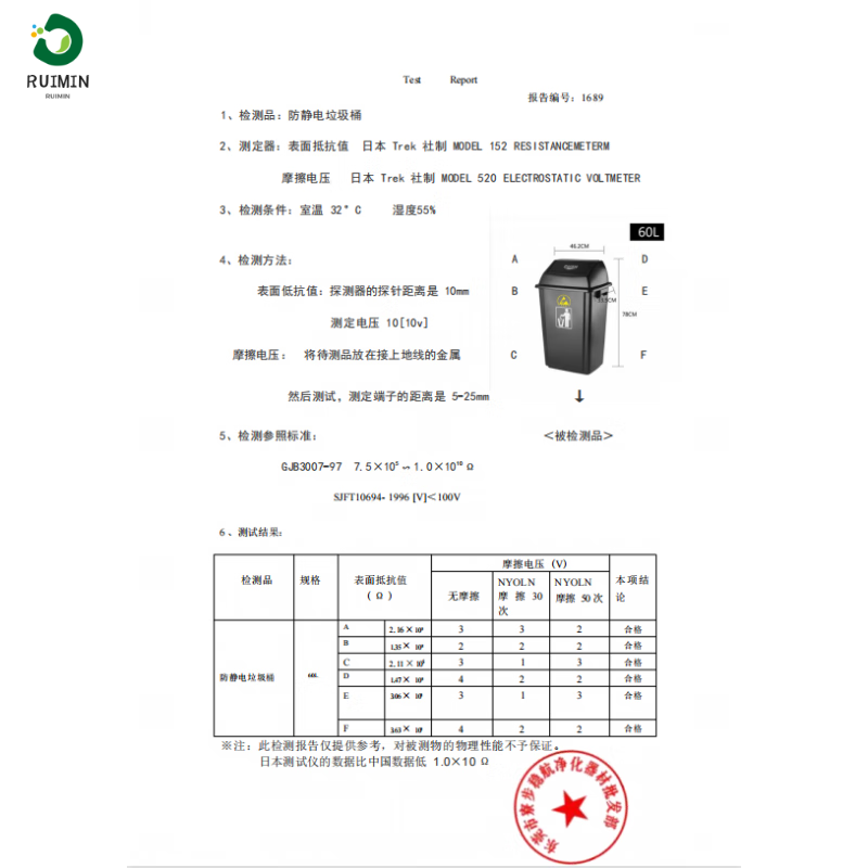 Anti-static trash can for industrial electronic waste storage 40L square black lidless plastic laboratory large-capacity dust-free workshop special large-capacity flip-top trash can 80 liters pedal gray