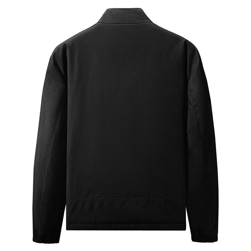 Dances with Wolves, quilted lining, outdoor trendy stand-up collar thick coat, warm and easy to care for men's jacket 001 black L