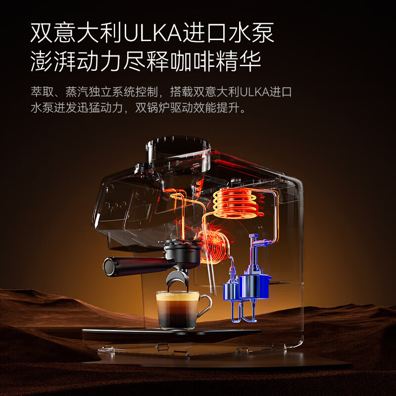 Pedrocchi coffee machine Italian semi-automatic grinder all-in-one small American-style home and business dual-use smart cloth pressed powder S60 Ultra cold brew version