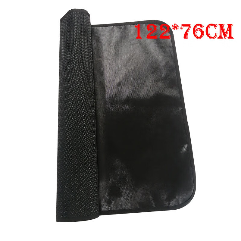 Outdoor picnic fireproof insulation mat barbecue stove floor mat silicone fire extinguishing blanket flame retardant high temperature insulation camping mat with non-slip bottom 122*76CM