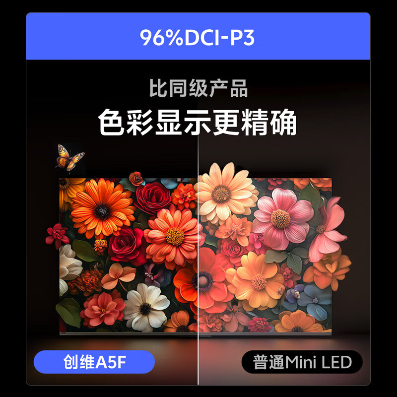 Skyworth TV 75A5F 75-inch super picture quality TV Mini LED 512 partition LCD smart tablet 4k gaming appliances