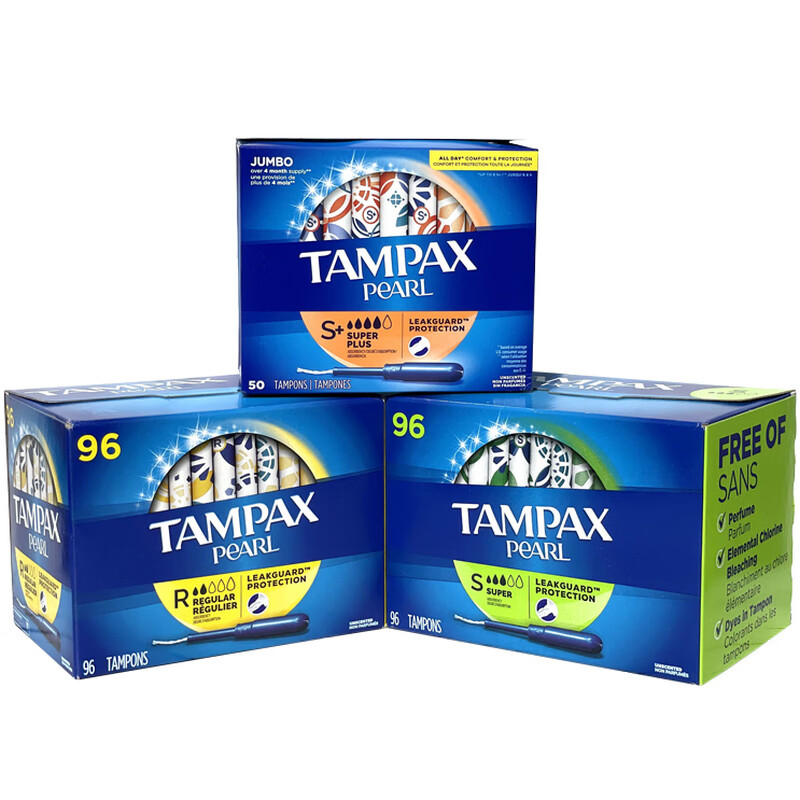 TAMPAX spot American tampons with long duct type built-in cotton swabs, 96 ordinary extra large flow rates, 48 large flow rates + 48 ordinary flow rates, disassembly and mixing, others
