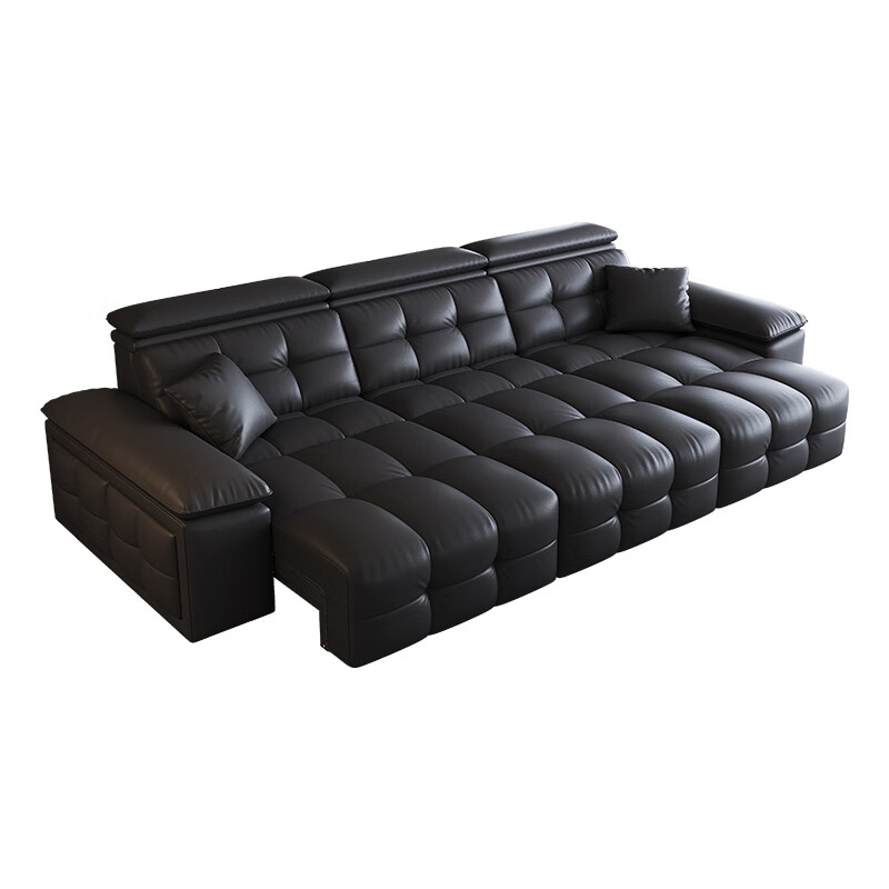 Suizhi functional sofa government subsidy sofa living room 2025 new minimalist Lawrence leather sofa electric sofa 2.9 meters four-seater three-motor electric telescopic luxury version contact surface S++ grade thickened first layer cowhide
