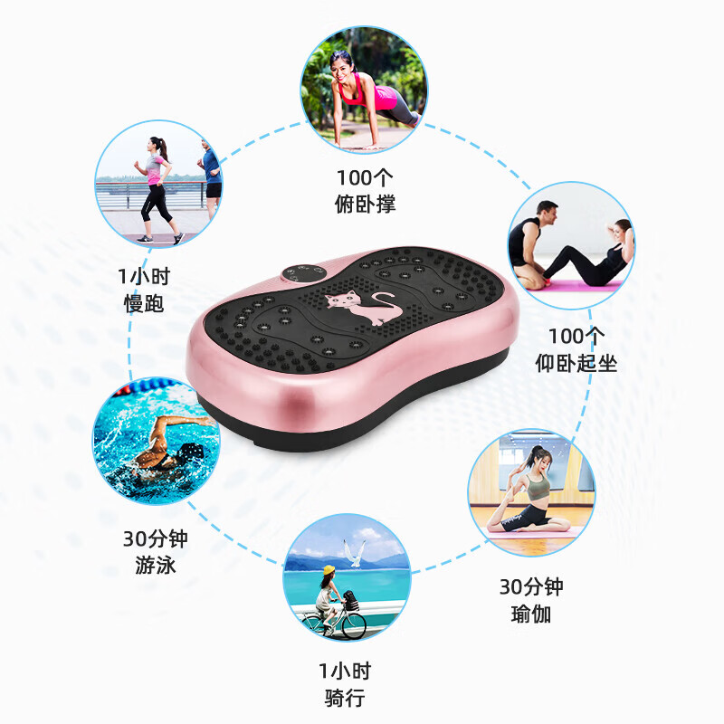 Peak Manufacturer, Fat Removal Machine, Shake Machine, Fitness, Weight Loss, Slim Body, Waist Fat, Fat Reduction Artifact for Lazy People, Rose Gold, Rapid Super Burning Version, Gold 999 Gear Adjustment, 18 Levels of Power