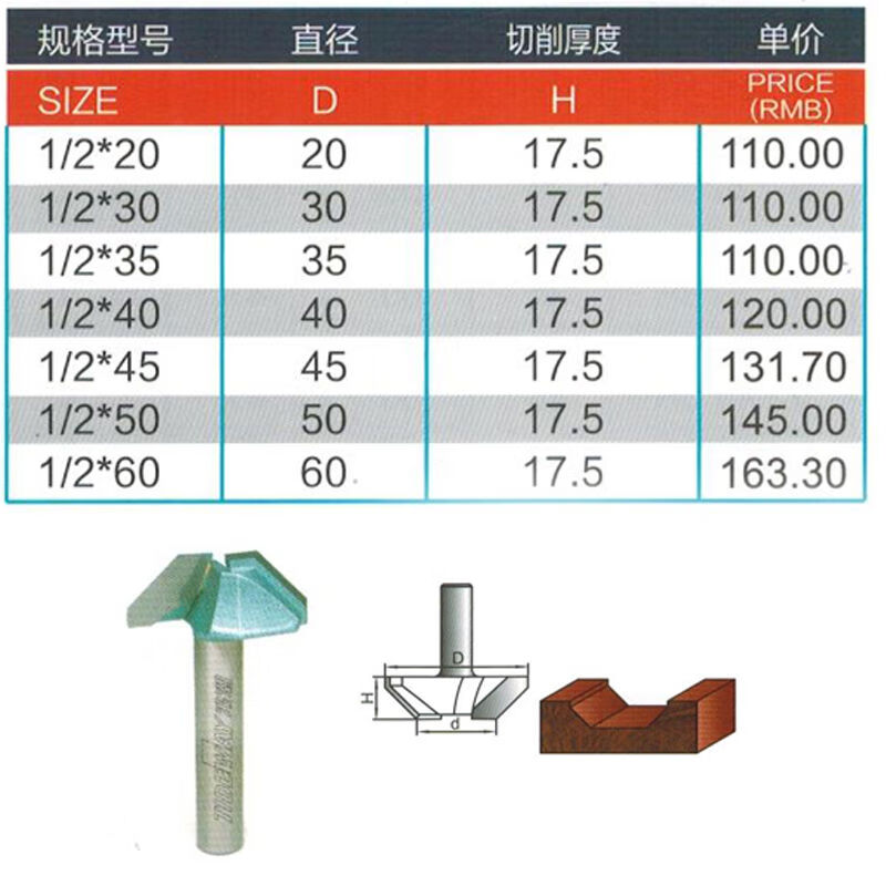 TIDEWAY industrial grade flat bottom V-shaped knife woodworking chamfering edge knife engraving machine 45 degree bevel edge knife bakelite 12*61*35