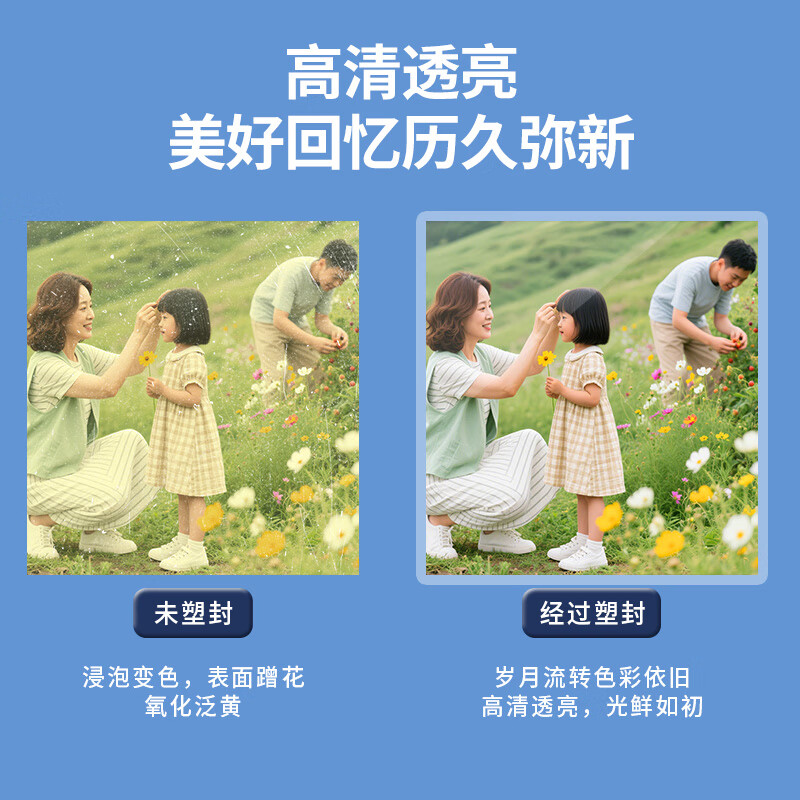 Quanwei Q101 plastic sealing film 6 inches 8C transparent high-definition plastic sealing machine film plastic film protective film photo specimen plastic film 100 sheets/pack