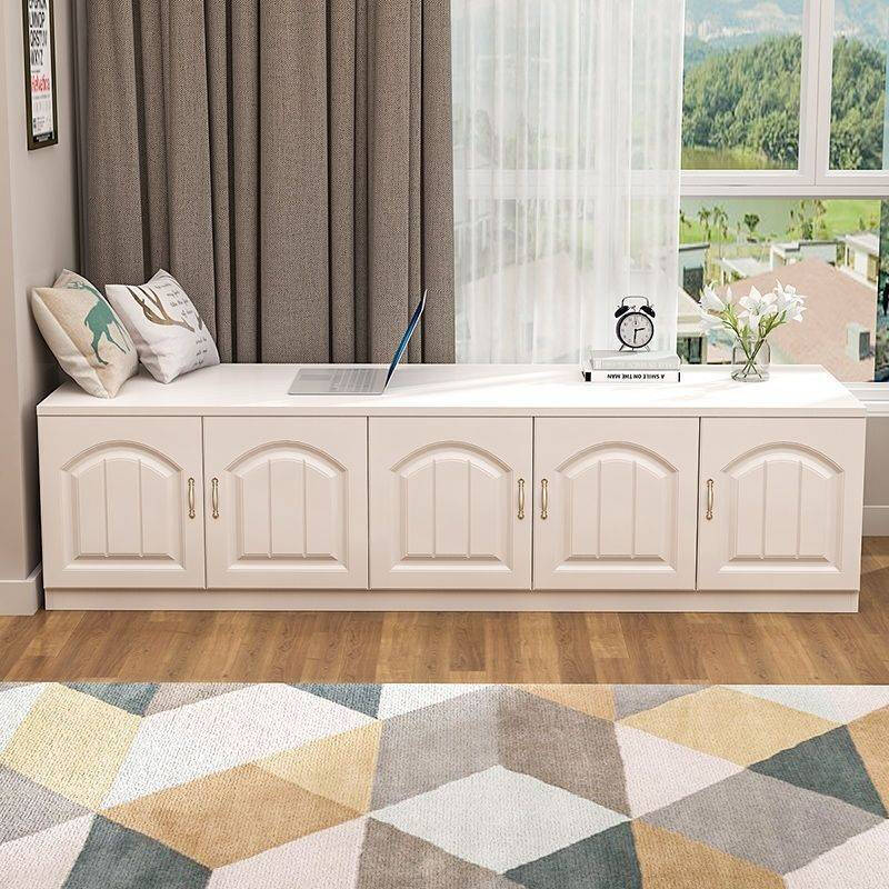 Xiaomi Pearl solid wood bay window cabinet with storage cabinet, floor-standing low cabinet combination, custom-made balcony cabinet, bedroom tatami window cabinet, two-door model, length 60 depth, 40 height, 40cm, solid wood board, home delivery, installation included, ready for delivery