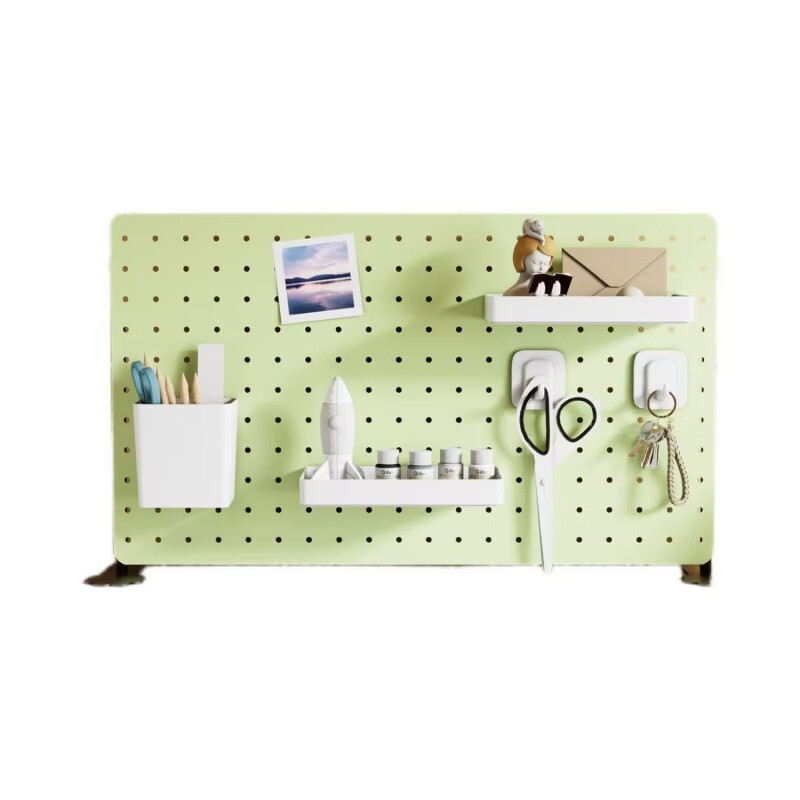 Desktop shelf perforated board storage and organization study desk partition baffle desk desk punch-free vertical clip height adjustable magnetic elegant white length 30 height 35 panels high configuration white storage eight-piece set