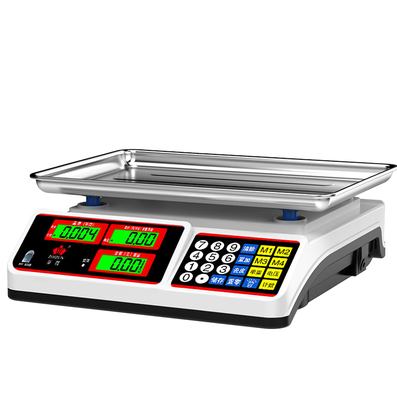 Zhizun (ZHIZUN) electronic scale for business, small 30kg accurate electronic scale for selling vegetables and setting up stalls, kilogram scale, food and fruit kitchen scale, pricing scale, LCD concave plate + dry storage three-purpose 30kg 5g