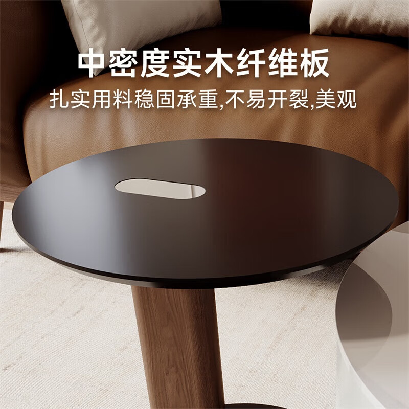 Gujia Wood Art Gujia Home Furnishing KUKA store same style Gujia Wood Art Nordic glossy slate combination round coffee table PT8030TD/PT8030TB combination coffee table round