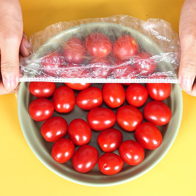 Food-grade cling film cover extended stretch 50cm disposable household fresh-keeping dust bag with elastic mouth 50cm extra long super thick 800 pieces cling film cover