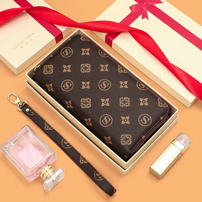 Aegean Wallet Women's Coin Purse Wallet Document Card Bag All-in-one Light Luxury Brand Birthday Gift High-end Sent to Girlfriend and Wife