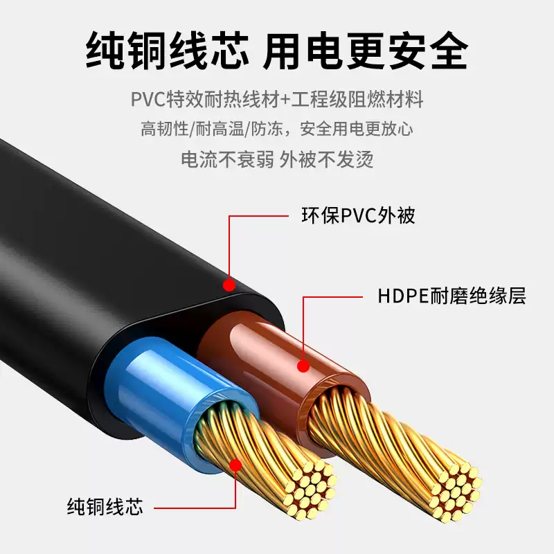 12V female cable male DC5.5*2.1mm connecting cable plug monitoring power supply extension cable camera extension cable black 3 meters