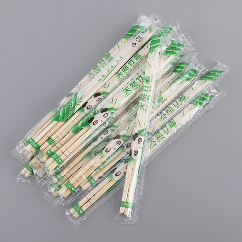 Clean and hygienic disposable chopsticks wholesale tableware wholesale packaged tableware panda film individually packaged picnic breakdown price 50 pairs