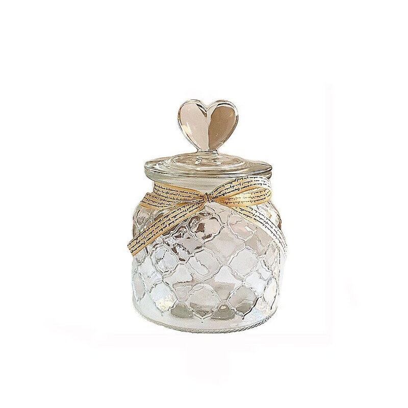 Zhizhou Wishing Stars Bottled Stars Glass Jar Love Bottle Glass Bottle Worry-Relief Candy Bottle Palace Plaid 520 Small Bottle