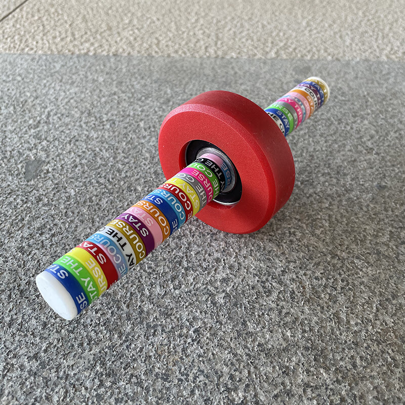 Hanshu Mini Stainless Steel Abdominal Wheel Portable Rubberized Abdominal Wheel Abdominal Muscle Fitness Wheel Veteran Red Wheel Colorful Rubberized Wheel