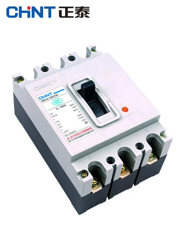 Chint air switch household 100A three-phase plastic case circuit breaker 3P Nm10 60A 40A 200A 250A 60A 3P