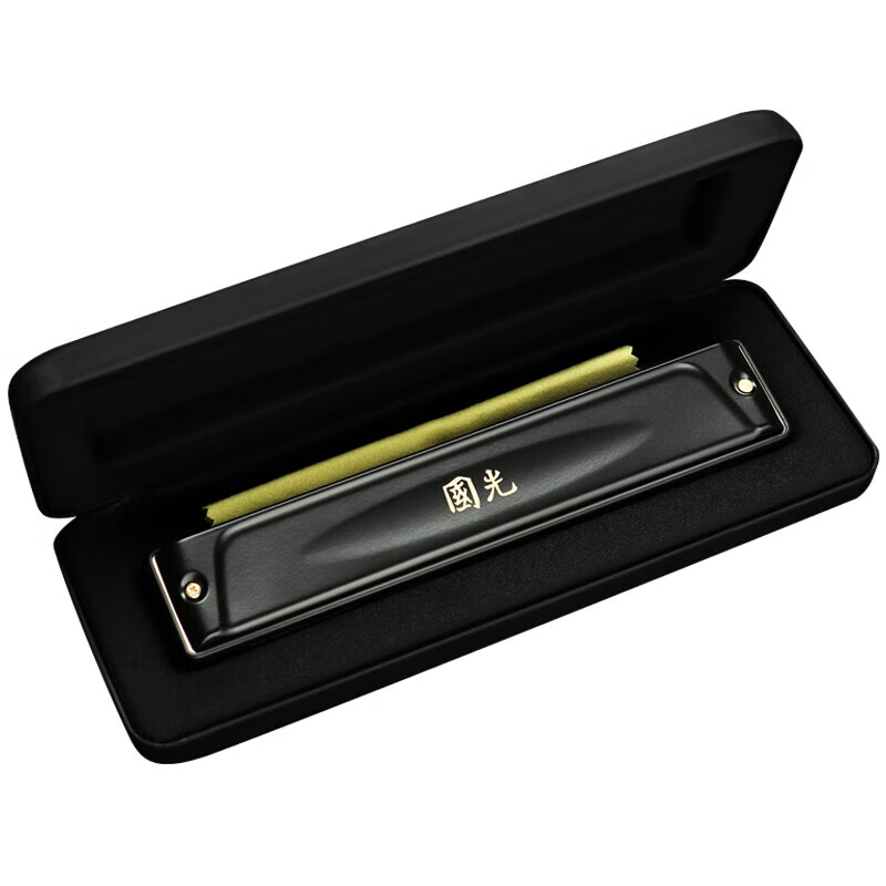 Guoguang Guoguang genuine harmonica 24-hole polyphonic C key 28-hole accented adult professional performance level beginner entry 28-hole black polyphonic C key professional performance