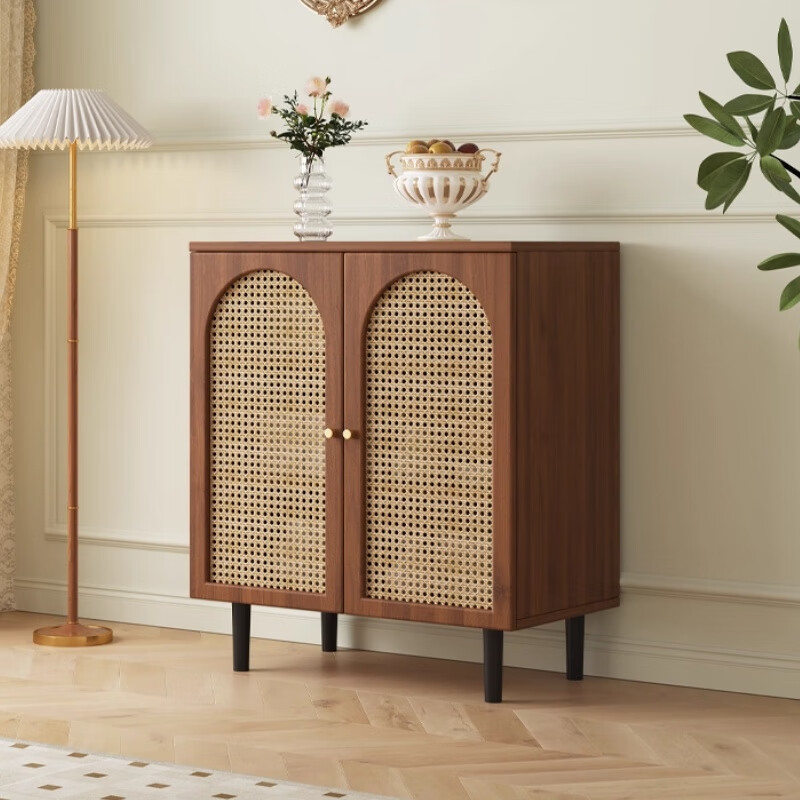 Memory Travel Medieval style sideboard against the wall integrated storage cabinet French rattan tea cabinet home storage cabinet bucket cabinet