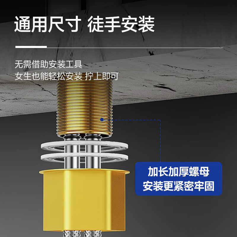 Jiumuwang all-copper kitchen faucet hot and cold water two-in-one 360 rotating sink pressurized anti-splash faucet pressurized anti-splash gun gray kitchen hot and cold faucet free 80CM original water inlet pipe*2