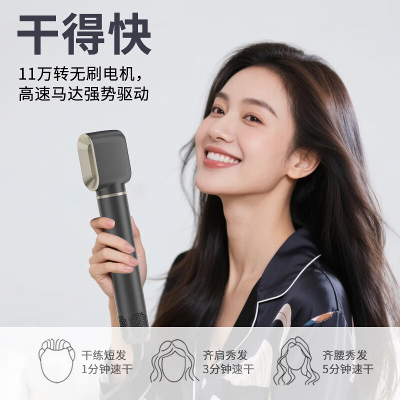 MARTISAN golden high-speed silent hair dryer household high-power high-wind does not damage hair quick-drying negative ions with curling iron